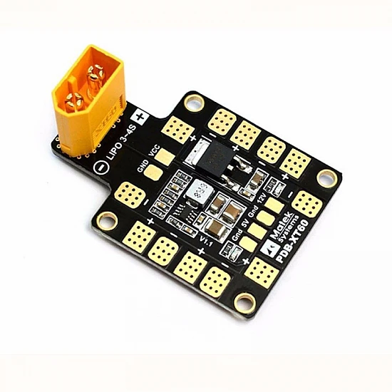 Mateksys PDB-XT60 with BEC 5V and 12V Board Mateksys PDB-XT60 with BEC 5V and 12V Board