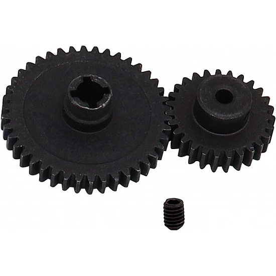 Metal Diff Main Gear 42T + Motor Gear 27T WLtoys A959-B 1:18 Metal Diff Main Gear 42T + Motor Gear 27T WLtoys A959-B 1:18