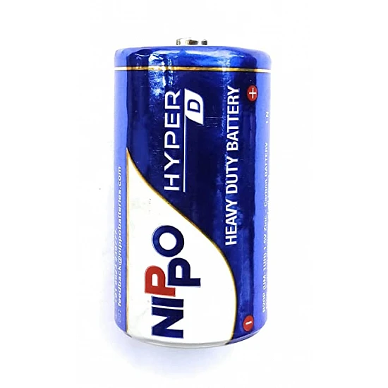 Nippo Hyper R20P (UM-1UH) 1.5V Zinc-Carbon Battery Heavy Duty Battery - D Size (Big Battery Nippo Hyper R20P (UM-1UH) 1.5V Zinc-Carbon Battery Heavy Duty Battery - D Size (Big Battery