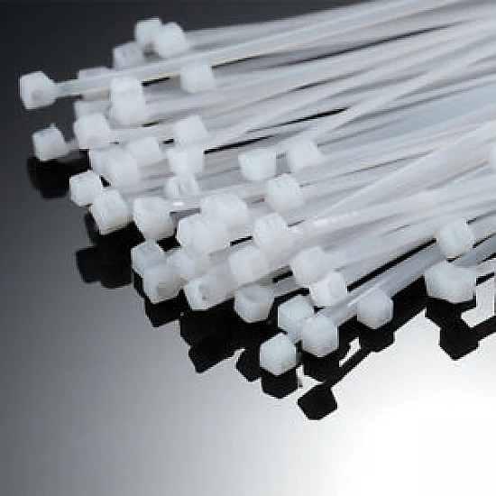 Nylon Flexible White 100pcs Straps 100 mm X 2.5 mm Cable Tie Nylon Flexible White 100pcs Straps 100 mm X 2.5 mm Cable Tie