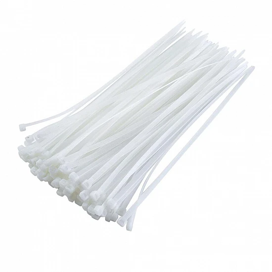 Nylon Flexible White 100pcs Straps 100 mm X 2.5 mm Cable Tie Nylon Flexible White 100pcs Straps 100 mm X 2.5 mm Cable Tie