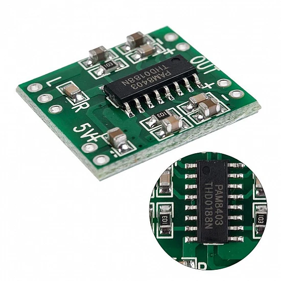 PAM8403 5V 2-Channel Stereo Audio Amplifier PAM8403 5V 2-Channel Stereo Audio Amplifier