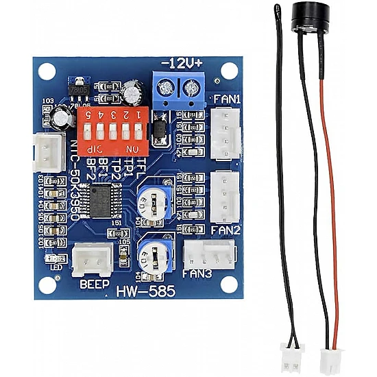PWM 4 DC Fan Temperature Speed Controller Board PWM 4 DC Fan Temperature Speed Controller Board