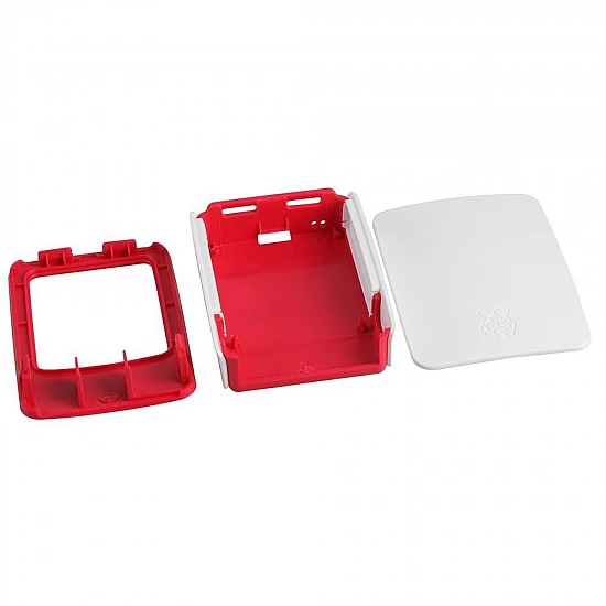 Raspberry Pi 3/3B+ Plastic Case (Red and White) - Raspberry Pi Raspberry Pi 3/3B+ Plastic Case (Red and White) - Raspberry Pi Accessories - Raspberry Pi