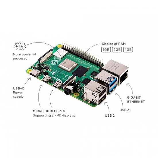 Raspberry Pi 4 Model-B with 4 GB RAM - Raspberry Pi 4 Model-B with 4 GB RAM - -