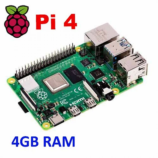 Raspberry Pi 4 Model-B with 4 GB RAM - Raspberry Pi 4 Model-B with 4 GB RAM - -