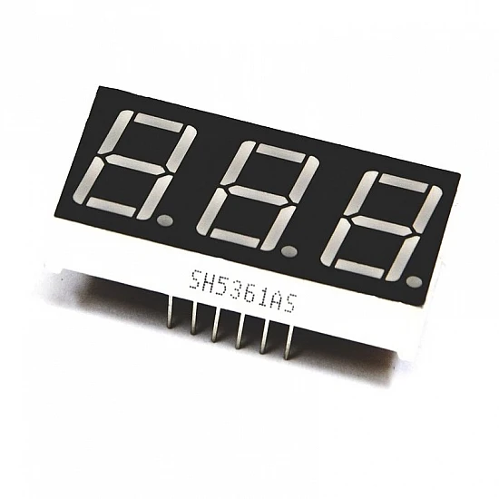Red 0.56inch 3 Digit 7 Segment LED Display Digital Tube - Common Cathode Red 0.56inch 3 Digit 7 Segment LED Display Digital Tube - Common Cathode