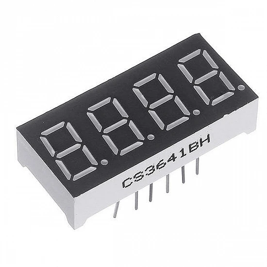 Red 0.56inch 4 Digit 7 Segment LED Display Digital Tube - Common Anode Red 0.56inch 4 Digit 7 Segment LED Display Digital Tube - Common Anode