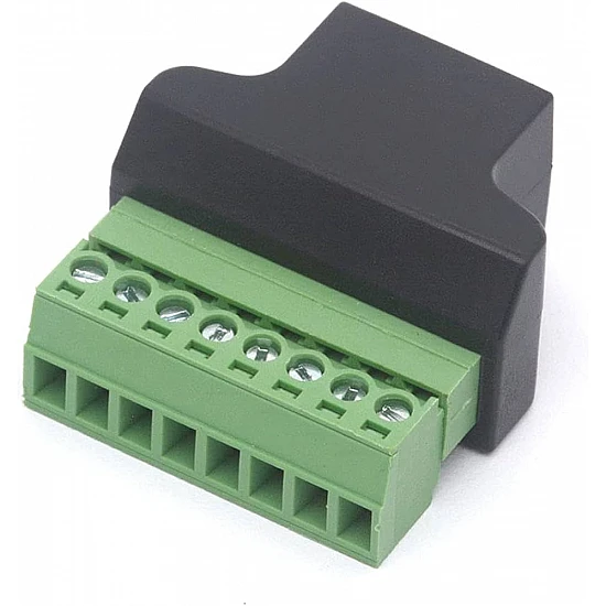 RJ45 Female to 8 Pin Screw Terminal Adaptor RJ45 Female to 8 Pin Screw Terminal Adaptor