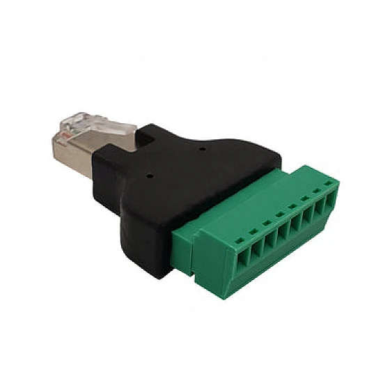 RJ45 Male to 8 Pin Screw Terminal Adaptor RJ45 Male to 8 Pin Screw Terminal Adaptor