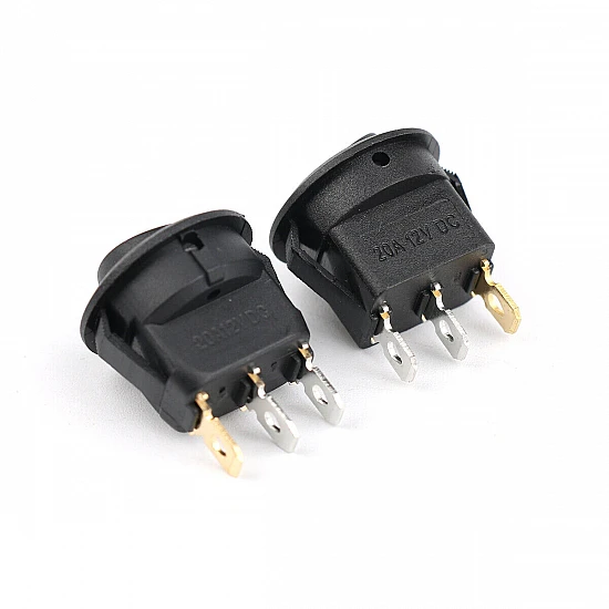 Round ON/OFF Rocker Push Button Switch 3 Pins Round ON/OFF Rocker Push Button Switch 3 Pins