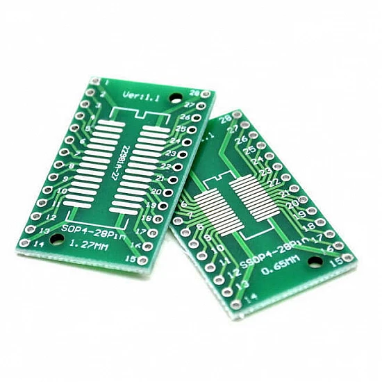 SOP28 to DIP28 Adapter Converter PCB Board SOP28 to DIP28 Adapter Converter PCB Board