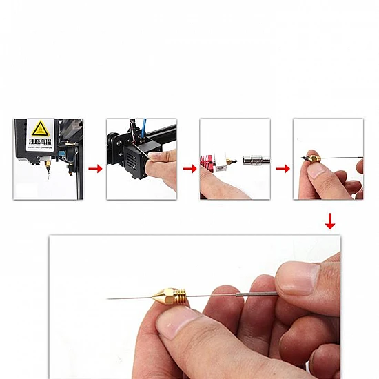 Stainless Steel 0.4mm Nozzle Cleaning Needle for 3D Printer Stainless Steel 0.4mm Nozzle Cleaning Needle for 3D Printer