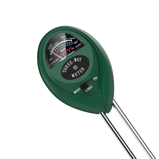Three-Way Soil Meter For Moisture, Light Intensity and pH Testing Meter Three-Way Soil Meter For Moisture, Light Intensity and pH Testing Meter
