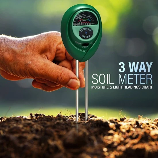 Three-Way Soil Meter For Moisture, Light Intensity and pH Testing Meter Three-Way Soil Meter For Moisture, Light Intensity and pH Testing Meter