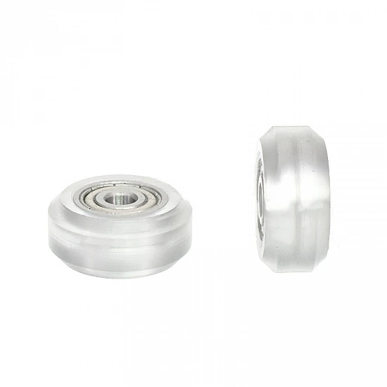 Transparent POM Wheel Pulley with Double Bearing for 3D Printer CNC Machine Transparent POM Wheel Pulley with Double Bearing for 3D Printer CNC Machine