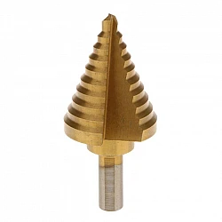 Triangular Shank HSS Steel Step Cone Drill Titanium Bit Hole Cutter 1/4 - 1 - 3/8 Inch