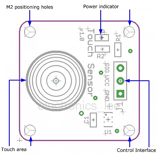TTP223B Capacitive Touch Key Sensor Module TTP223B Capacitive Touch Key Sensor Module