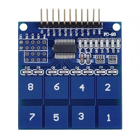TTP226 8-Channel Capacitive Touch Sensor Module TTP226 8-Channel Capacitive Touch Sensor Module