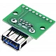 USB 3.0 Female to DIP 2.54mm Adapter Board (9 pin) USB 3.0 Female to DIP 2.54mm Adapter Board (9 pin)