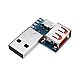 USB Adapter Board Micro USB to USB Female Connector Male to Female Header 4P 2.54mm USB Adapter Board Micro USB to USB Female Connector Male to Female Header 4P 2.54mm