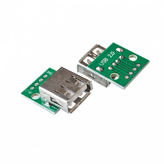 USB Female to DIP 2.54mm 4Pin Adapter Board USB Female to DIP 2.54mm 4Pin Adapter Board