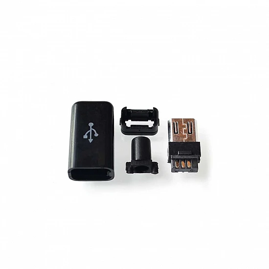 USB Plug Male Head Micro Interface 5P Welding Type 4 in 1 DIY Kit USB Plug Male Head Micro Interface 5P Welding Type 4 in 1 DIY Kit