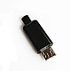 USB Plug Male Head Micro Interface 5P Welding Type 4 in 1 DIY Kit USB Plug Male Head Micro Interface 5P Welding Type 4 in 1 DIY Kit