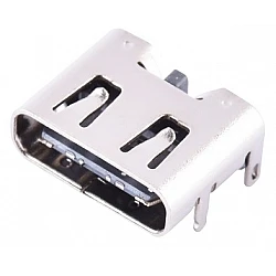 USB3.1 Type-C 6Pin SMD Female Socket Connector with 4 Fixed Feet | with shrapnel