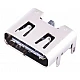 USB3.1 Type-C 6Pin SMD Female Socket Connector with 4 Fixed Feet | with shrapnel USB3.1 Type-C 6Pin SMD Female Socket Connector with 4 Fixed Feet | with shrapnel