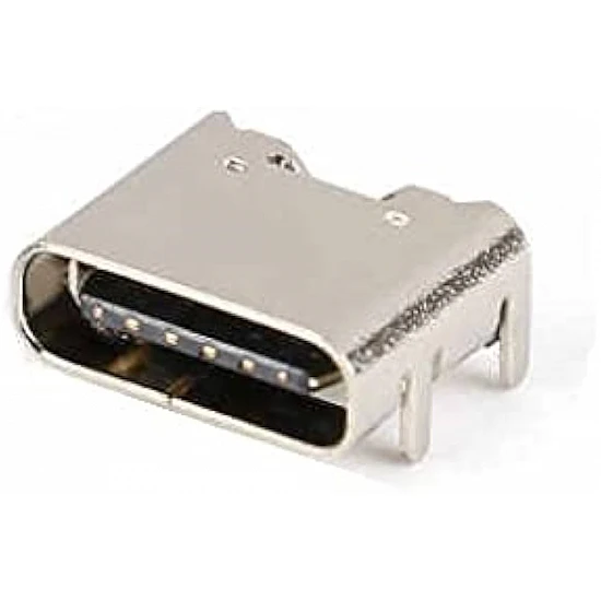 USB3.1 Type-C 6Pin SMD Female Socket Connector with 4 Fixed Feet | Without shrapnel USB3.1 Type-C 6Pin SMD Female Socket Connector with 4 Fixed Feet | Without shrapnel