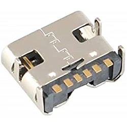 USB3.1 Type-C 6Pin SMD Female Socket Connector with 4 Fixed Feet | Without shrapnel