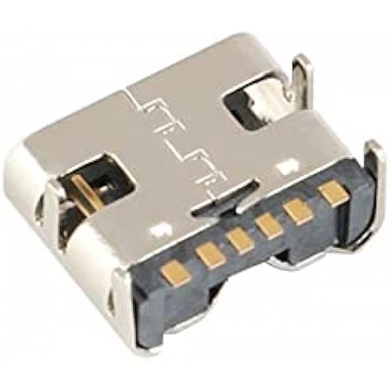 USB3.1 Type-C 6Pin SMD Female Socket Connector with 4 Fixed Feet | Without shrapnel USB3.1 Type-C 6Pin SMD Female Socket Connector with 4 Fixed Feet | Without shrapnel