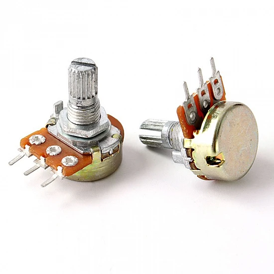 WH148 10K Ohm 3Pin 15mm Shaft Single Potentiometer WH148 10K Ohm 3Pin 15mm Shaft Single Potentiometer