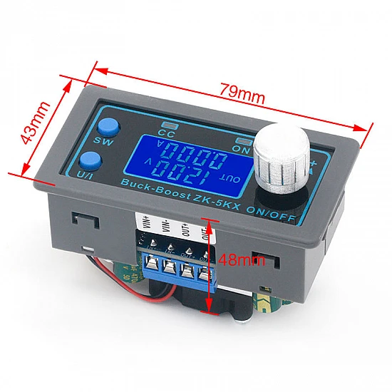 ZK-5KX DC0.6-36V 5A 80W Adjustable Buck Boost Power Supply Module ZK-5KX DC0.6-36V 5A 80W Adjustable Buck Boost Power Supply Module