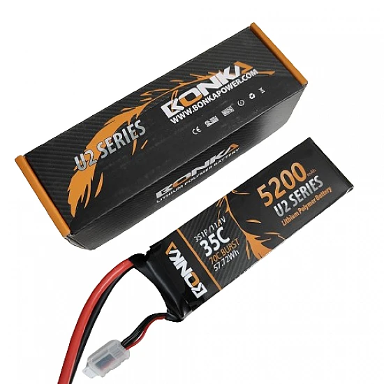 11.1v 5200mah 35C 3S1P Bonka Lipo Battery - High Quality