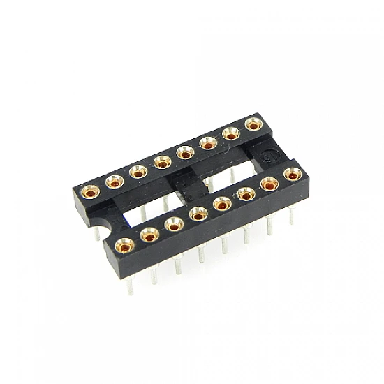 16 Pin Machine tooled IC Socket (Round IC Base) 16 Pin Machine tooled IC Socket (Round IC Base)