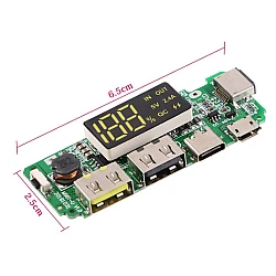 18650 5V 2.4A Lithium Battery Digital Display Charging Module with Dual USB Display Booster Module 