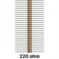 50 piece of 220 ohm Resistor