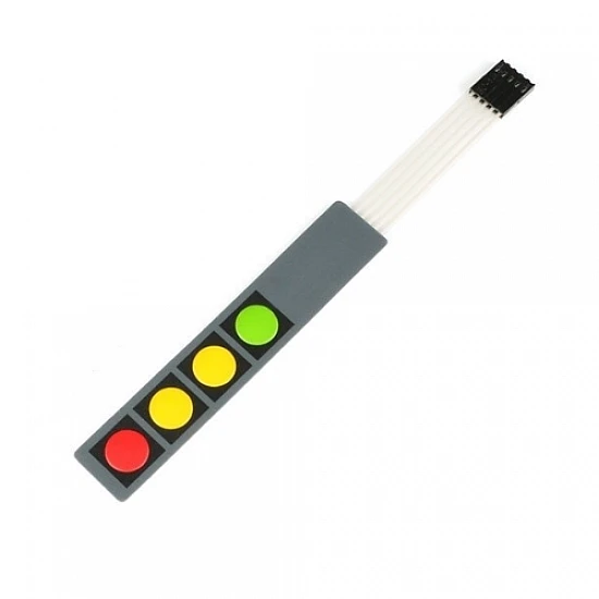 4 Key 4×1 Matrix Membrane Switch Keypad 4 Key 4×1 Matrix Membrane Switch Keypad