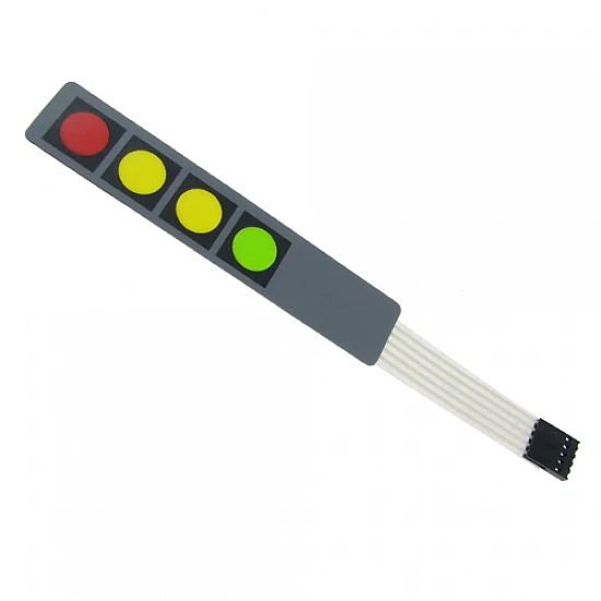 4 Key 4×1 Matrix Membrane Switch Keypad 4 Key 4×1 Matrix Membrane Switch Keypad