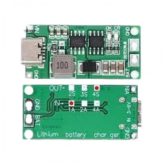 4S-1A |18650 Polymer Lithium Ion Charger Type C to 4S 8.4V 1A Booster Module 4S-1A |18650 Polymer Lithium Ion Charger Type C to 4S 8.4V 1A Booster Module