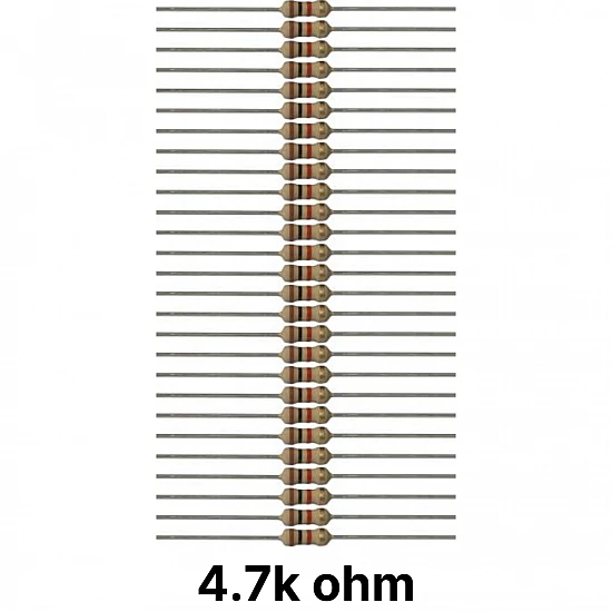 50 piece of 4.7k (4k7) ohm Resistor 50 piece of 4.7k (4k7) ohm Resistor