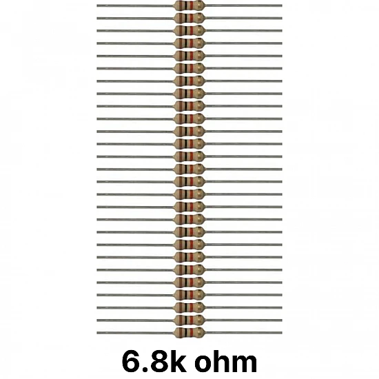50 piece of 6.8k (6k8) ohm Resistor 50 piece of 6.8k (6k8) ohm Resistor