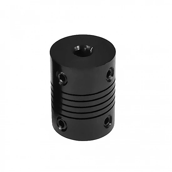 5mm X 5mm Black Aluminum Flexible Shaft Coupling
