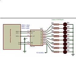 74HC595 Serial to Parallel Shifting IC