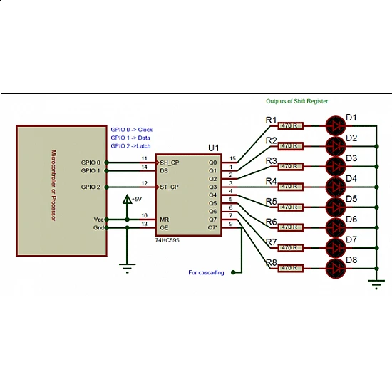 74HC595 Serial to Parallel Shifting IC - Core Electronics 74HC595 Serial to Parallel Shifting IC - ICs - Integrated Circuits & Chips - Core Electronics
