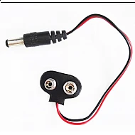 Battery 9V Snap Connector To DC Barrel Jack Adapter