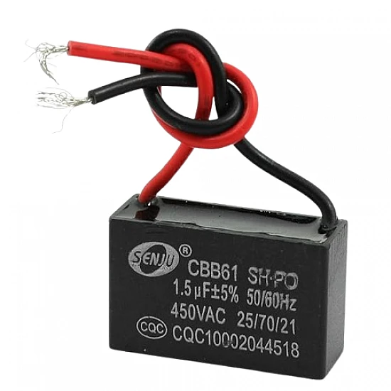 CBB61 1.5UF 450V Fan Starting Capacitor CBB61 1.5UF 450V Fan Starting Capacitor