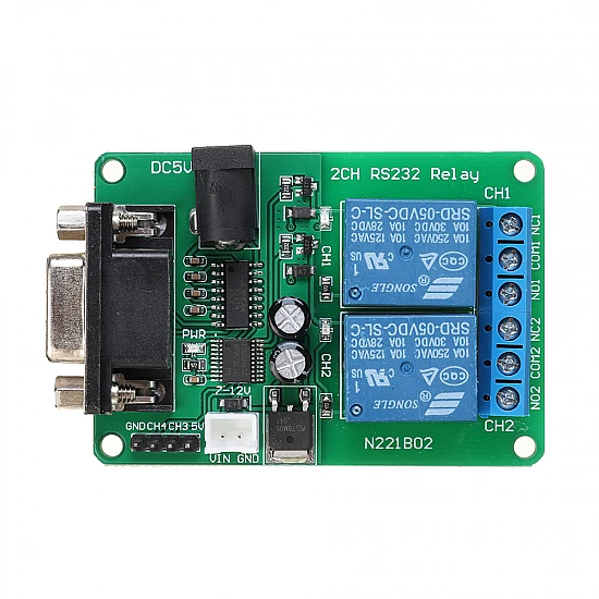 DC 12V 2 Channel Serial Port RS232 Relay Module Board DC 12V 2 Channel Serial Port RS232 Relay Module Board